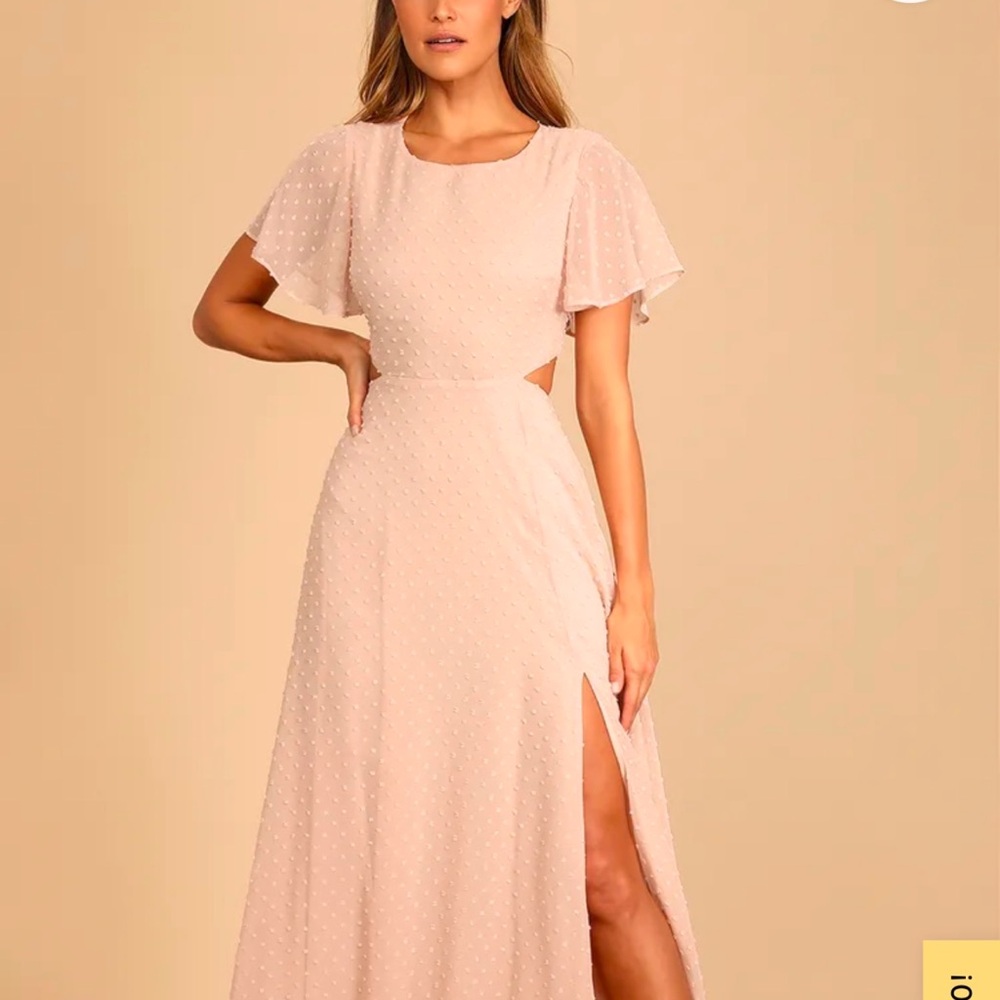 Elegant Beige Maxi Dress